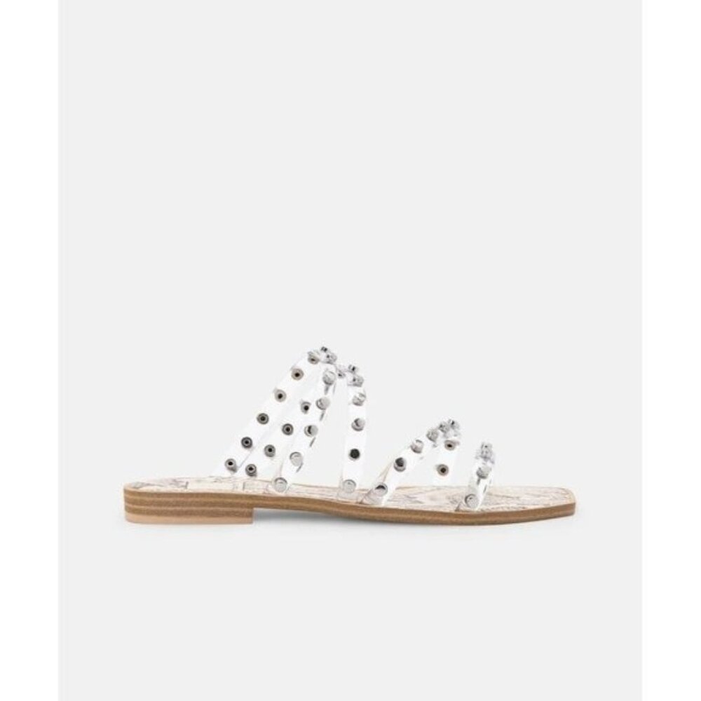 Dolce Vita Izabel Studded Sandals in Crystal Vinyl
